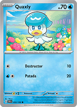 Quaxly Escarlata y Púrpura Base de datos de cartas de JCC Pokemon