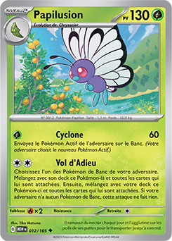 Papilusion 151 Encyclopédie des cartes du JCC pokemon fr