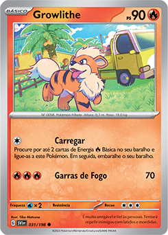 Growlithe Escarlate E Violeta Banco De Dados De Cards Do Estampas