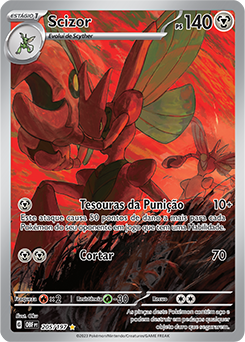 Scizor Obsidiana Em Chamas Banco De Dados De Cards Do Estampas