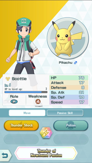 Pokemon Masters Main Character Pikachu Sync Pair Stats