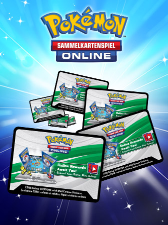 Löse Codes des Pokémon-Sammelkartenspiels-Online auf Pokemon.de ein.