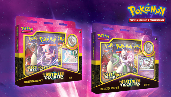 Collection avec pin’s <em>Destinées Occultes</em> – Mewtwo/Mew