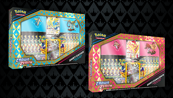 Pokemon Crown Zenith Zacian V (Shiny) & Zamazenta V (Shiny) Promo Cards