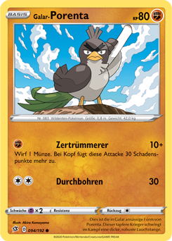 Teams sind Trumpf Deutsch Pokemon 127/181 Porenta