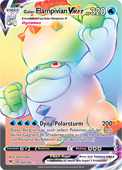 UR Pokemon! Galar-Flampivian VMAX Farbenschock 037/185 NM Full Art DE!