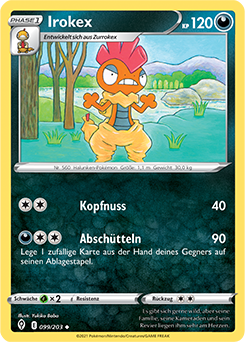 Reverse Holo Deutsch Irokex Pokemon Schwarz&Weiss Kommende Schicksale 74/99 