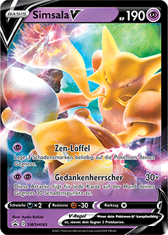 Pokemon Simsala V SWSH083 NM Deutsch Promo Karte Fullart Farbenschock Black Star