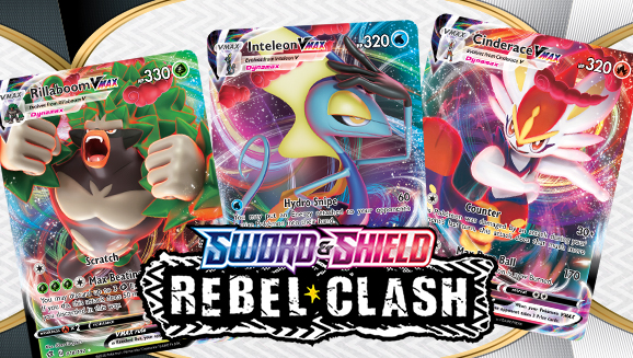 Rillaboom Cinderace Inteleon And Dragapult Vmax Arrive In Pokemon Tcg Sword Shield Rebel Clash Pokemon Com