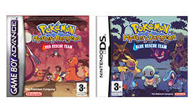 GBA / DS – Pokémon Mystery Dungeon: Red Rescue Team & Blue Rescue