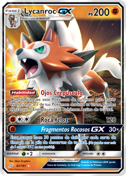 Lycanroc-GX  SM-Albor de Guardianes  Base de datos de 