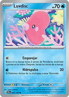 Luvdisc Evoluciones En Paldea Base De Datos De Cartas De Jcc Pokemon Es