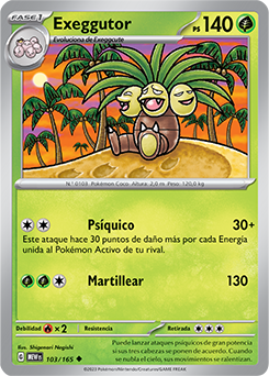 Jcc pokémon exeggutor de alola em 