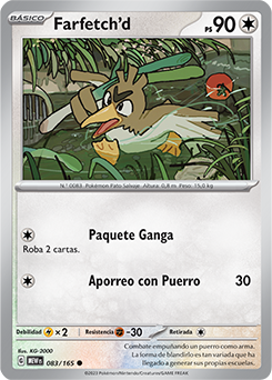 Farfetch'd, Frente Tormentoso, Base de datos de cartas de JCC