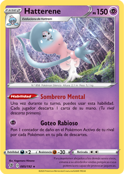 Hatterene es un Pokémon de tipo psíquico/hada introducido en la