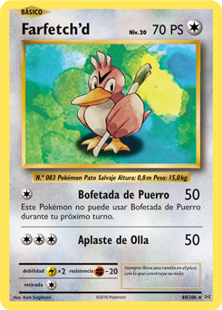 Farfetch'd, Frente Tormentoso, Base de datos de cartas de JCC