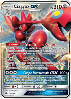 Pokémon SL7 Carte Cizayox GX 210 PV 90/168 Ultra Rare 