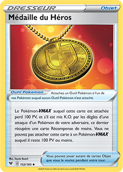 Pokémon MEDAILLE DU HEROS  gold secrète 201/185 EB4 Voltage Eclatant Neuve FR 