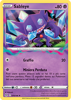 CARTA POKEMON GIRATINA V ASTRO 131/196 ORIGINE PERDUTA in Italiano