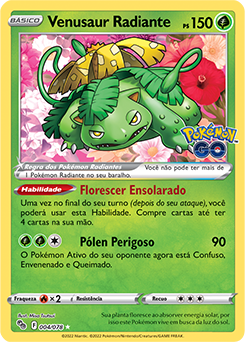 Kit Carta Pokémon Venusaur E Evoluções Em Português