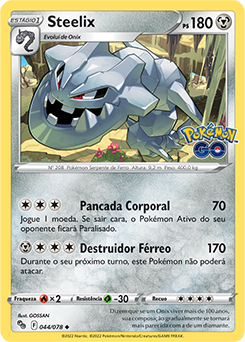 2 Cartas Pokemon Kit de Evoluções Steelix Onix Diversos Modelos Pronta  Entrega