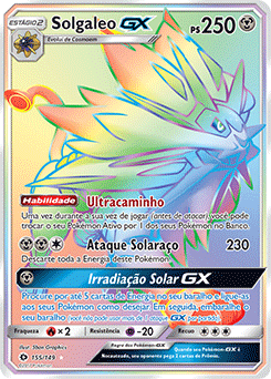 Carta Pokémon Lendário Solgaleo Gx Sol E Lua