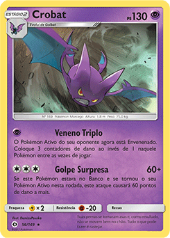 Crobat V, Escuridão Incandescente, Banco de Dados de Cards do Estampas  Ilustradas