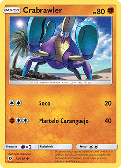 Mundo Pokémon - 739- Crabrawler. Tipo: lutador. Evolução