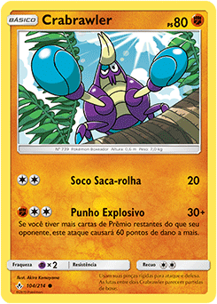 Mundo Pokémon - 739- Crabrawler. Tipo: lutador. Evolução