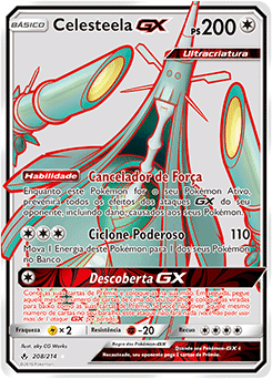 PokéLendas - Celesteela, o Pokémon Lançamento, é um Pokémon do tipo  Aço/Voador. E uma Ubs (Ultra Beasts) considerado um pokemon Lendário. DADOS  ° Nome: Celesteela ° Tipo: Aço/Voador ° Especie: Pokemon Lançamento °