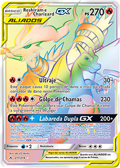 Reshiram e Charizard-GX, Elos Inquebráveis, Banco de Dados de Cards do  Estampas Ilustradas