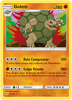 Golem Raro Foil em Português - Pokemon Gerações, Jogo de Tabuleiro  Original Copag Nunca Usado 86986974