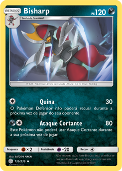 Carta Pokémon - Bisharp 149/197 - Obsidiana em Chamas - Copag