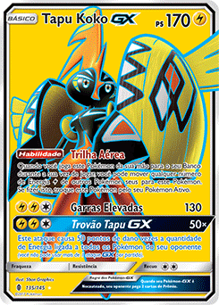 Carta Pokémon Tapu Koko Gx Tapu Lele Gx Com Lote 100 Cartas