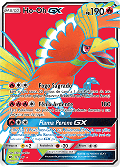 Carta Pokémon Lendário Ho-oh Gx Sombras Ardentes