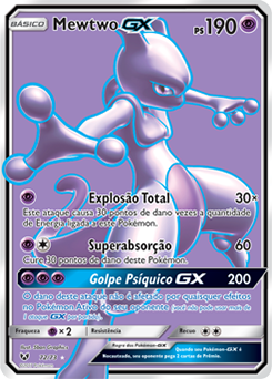 Carta Pokémon Lendário Mewtwo E Mew Gx Sintonia Mental