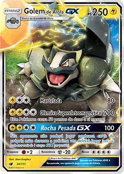 Golem Raro Foil em Português - Pokemon Gerações, Jogo de Tabuleiro  Original Copag Nunca Usado 86986974