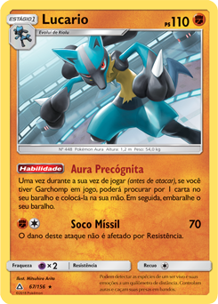 Carta Pokémon Em Metal Lucario GX - Colecionador, Cartinhas Pokémon