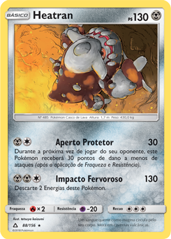 Carta Pokémon Lendário Heatran Escuridão Incandescente