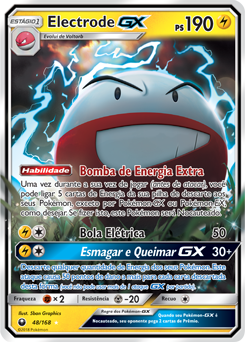 Carta Pokémon Original Electrode GX Destinos Ocultos Shiny PT-BR