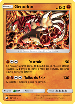 Cartas Pokemon Lendarios Kyogre e Groudon brilhantes