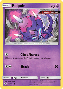 PokéLendas - Poipole, o Pokémon Pino de Veneno, é um Pokémon do tipo Veneno.  É uma Ubs (Ultra Beasts) considerado um Pokémon Lendário. Evolui pra  Naganadel. DADOS: ° Nome: Poipole ° Tipo