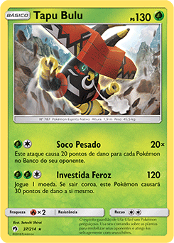 Carta Pokémon Lendário Tapu Fini Trovões Perdidos no Shoptime