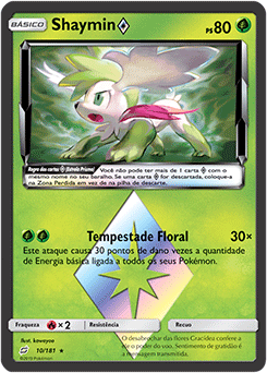 Carta Pokemon Shaymin V Astro Rainbow Astros Cintilantes