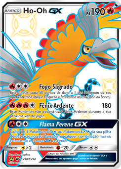 Carta Pokémon Lendário Ho-oh Gx Sombras Ardentes