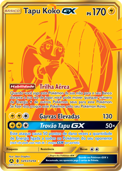 Carta Pokémon Tapu Koko Estrela Prisma (51/181) Rara União de Aliados TCG  Original