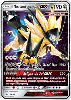 Carta Pokémon Lendário Solgaleo Gx Dourado Sol E Lua