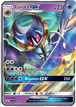 Carta Pokémon Lendário Lunala Guardiões Ascendentes