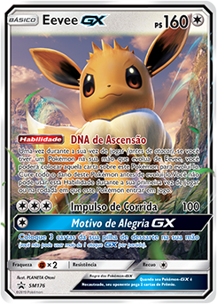 LATA POKEMON COM CARTA RARA SNORLAX E EEVEE GX 