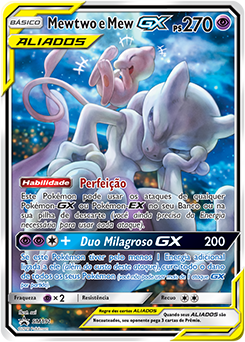 Carta Pokemon Mewtwo E Mew Gx